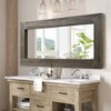 Lirago Distressed Solid Wood Wall Mirror Farmhouse Rustic Retro Mirror 57x23 Antique Brown - 4 of 4