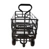 SEVOBAL Utility Storage Cart Double-Barreled Multi-Functional Tool Cart Garden Cart For Easily Transporting Firewood, Black, 40.55"*19.70"*39.37" - 4 of 4