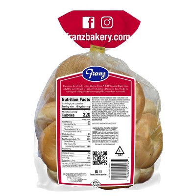 Franz Mini Plain Bagels - 16oz/12ct