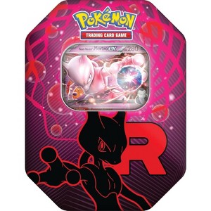 Pokemon TCG: Team Rocket Tin – Mewtwo ex (1 Foil Promo Card & 4 Booster Packs) - 1 of 3