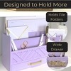 Blu Monaco Wooden Mail Organizer for Countertop or Desk - Kitchen Mail Sorter With Drawer - 2 of 4