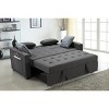VYNXARIA 70" Modern Gray Fabric Sleeper Sofa with 2 USB Charging Ports and 4 Accent Pillows - 4 of 4