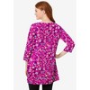 Woman Within Plus Size Perfect Printed Three-Quarter-Sleeve Scoopneck Tunic - 3 of 4