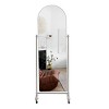 Silver Arched Full Length Mirror With Stabilizing Bracket,Full-length Mirrors Cloakroom,Vanity Mirror Bathroom-The Pop Home - image 4 of 4