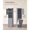 Dcolora Tall Bathroom Cabinet with Laundry Basket, Removable Laundry Basket with Handles, Compartment with Door - 2 of 4