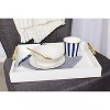 Kate and Laurel Lipton Tray, 16.5x12.25, White and Gold - 4 of 4
