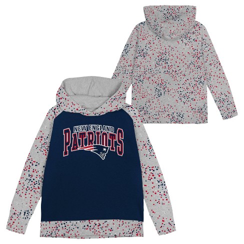 NFL New England Patriots Girls' Fleece Hooded Sweatshirt - image 1 of 3