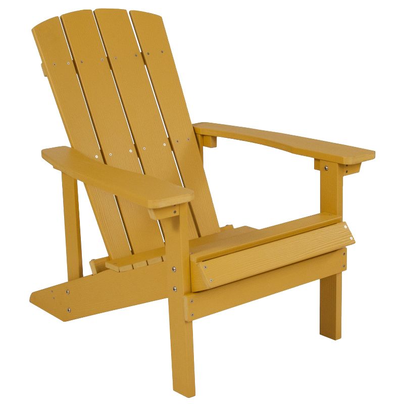 Merrick Lane Azure Adirondack Patio Chairs With Vertical Lattice Back And Weather Resistant Frame, 1 of 14