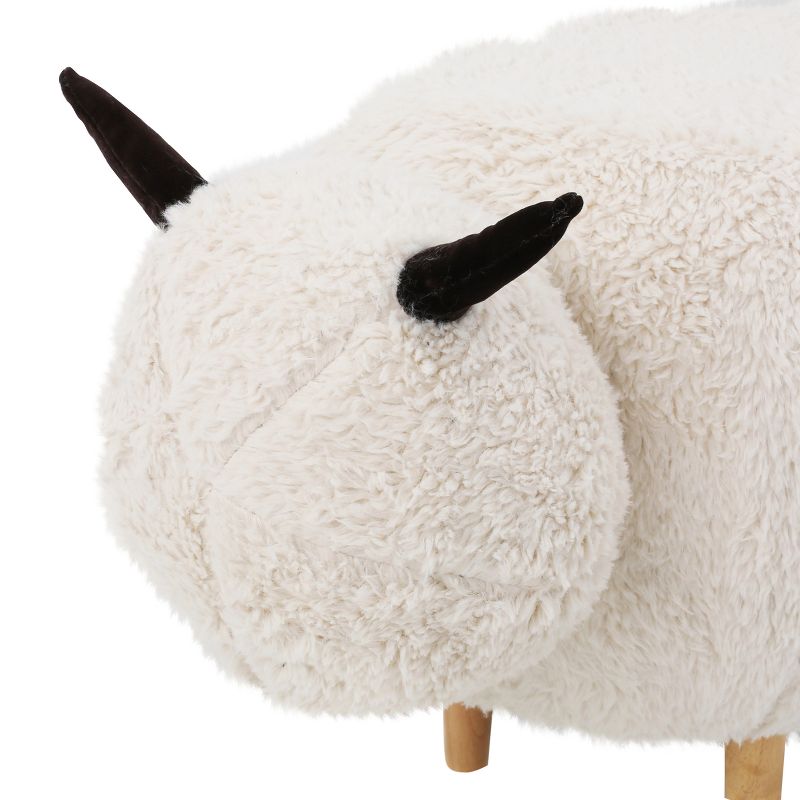 Pearcy Sheep Ottoman - White - Christopher Knight Home, 5 of 8