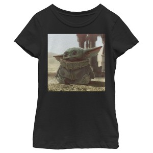 Girl's Star Wars The Mandalorian The Child Square Frame T-Shirt - 1 of 3