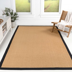 JONATHAN Y Camden Farmhouse Cottage Border Jute Area Rug - 1 of 4