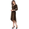 Women's Velvet V-Neck Formal Cocktail Party Dress - 3 of 4