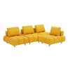 120" Teddy Straight Sectional Sofa, Spacious Seats, Mid-Century Modern - 3 of 4