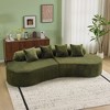 Mocamel Modern Minimalist Curved Modular Sofa: High-Density Plush, Skin-Friendly, Perfect Multi-Person Leisure Seating for Living Rooms - 3 of 4