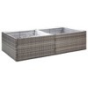 vidaXL Garden Planter Gray 61.8"x31.5"x15.7" Poly Rattan - 2 of 4
