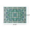 Gulches Sophisticated Ivory and Blue Oriental Outdoor Area Rug - Durable Polypropylene, 63" x 84" - Perfect Foundation for Your D¨¦cor - 3 of 4