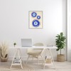 Stupell Industries Round Blue Evil Eye Pattern Framed Giclee Art, Gray, 24" x 30" - 3 of 4