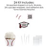 Big Dot of Happiness Grad Baseball - Cupcake Decoration - 2025 Graduation Party Cupcake Wrappers and Treat Picks Kit - Set of 24 - 4 of 4