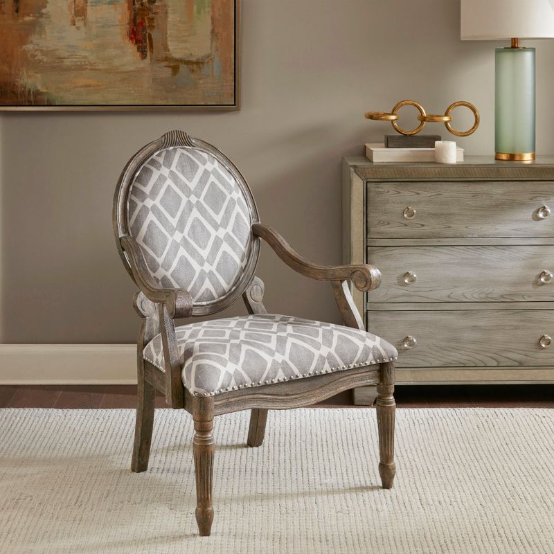 Hudson Exposed Wood Armchair - Gray/White, 2 of 10