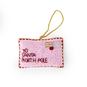 Daydream Society - Letter to Santa Ornament - Pack of 1 Fabric Ornament - 1 of 2