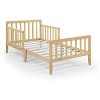 PAGED Toddler Bed Wooden Baby Bed Frame with 4 Side Guardrails and Slatted Deisgn for Bedroom - 2 of 4