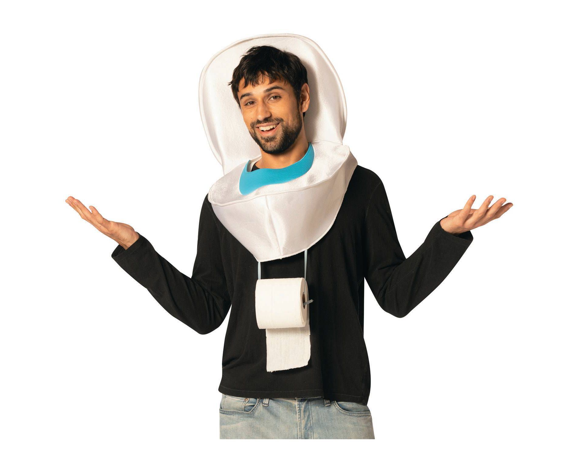 Imposta Costumes Adult Toilet Shaped Costume White