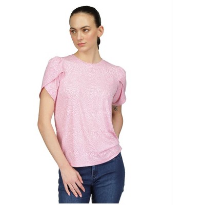 Michael Kors Womens Petal Sleeve Pullover Blouse