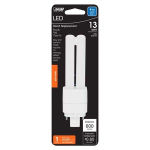 Feit Electric PL GX24Q-1 4 Pin LED Tube Light Soft White 13 Watt Equivalence 1 pk - 1 of 1