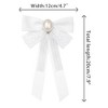 INSPIRE CHIC Women's Elegant Lace Pin Ribbon with Beads Brooch Bow Tie - 2 of 4