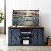 58" TV Stand for TVs up to 65" Navy - Home Essentials: Modern Style, Open Shelves, MDF Surface - 2 of 4