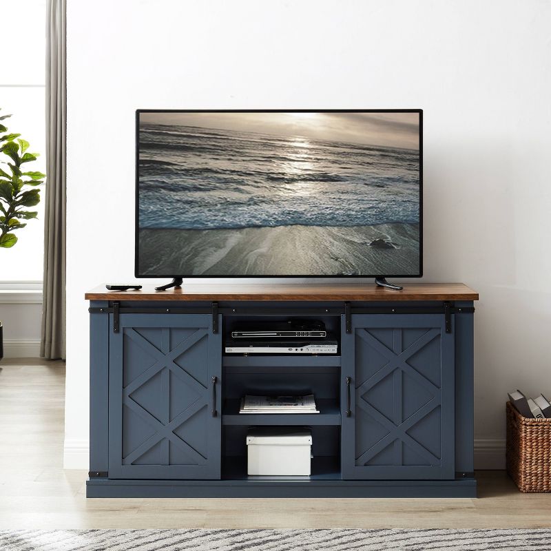 58&#34; TV Stand for TVs up to 65&#34; Navy - Home Essentials, 3 of 13