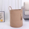REGALWOVEN Odorless Cotton Rope Widened Handles Storage Basket with Tassel Beads 2 Pcs - 4 of 4