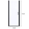 NicBex Shower Door 34"W x 72"H Bi-Fold Semi-Frameless Glass Tub Door with Clear Tempered Glass with Reversible Installation - 3 of 4