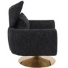 NicBex Modern Swivel Accent Chair, Teddy Fabric Ergonomic Arm Chair with Gold Metal Base, Living Room Chair for Bedroom - 2 of 4