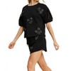 Women's French Terry Skort With Rhinestone Ribbon Details - umgee - 3 of 4