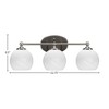 Toltec Lighting Capri 3 - Light Vanity in  Brushed Nickel with 5.75" White Marble Shade - 2 of 2