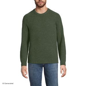 Lands' End Men's Long Sleeve Lambswool Crewneck Sweater - 2X Large