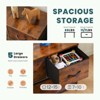 DOMETOUR Drawer Dresser for Bedroom, Fabric Storage Tower Tall Chest Organizer, Storage Cabinet Unit Bins Living Room Entryway Closet-Brown - 4 of 4