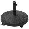 Outsunny 50 lbs. Umbrella Base, 20.5" Round Heavy Duty Umbrella Stand for 1.5" or 2" Umbrella Poles, Patio Market Stand, Black - 4 of 4