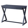 Okak 42IN Elegent Office Desk with X-Shape Legs, Standing Desk with Storage Drawers, Writing Desk for Office, Study, Reading Room - 3 of 4