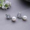 SOHI Women's Snowball Drop Earrings - 2 of 3