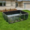 VEVOR Canvas Fish Pond, 470 Gal Above Ground Fish Pond, PVC Koi Tank with Clear Viewing Panel, Rectangular Tank with Stainless Steel Frame,(Black) - 2 of 4