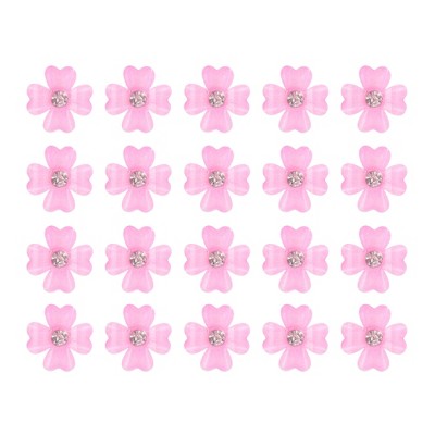 Unique Bargains Girl's Rhinestone Mini Flower Hair Clips 20 Pcs