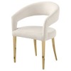 Coaster,Galiano Velvet Upholstered Dining Arm Cream Beige (Set of 2) - 4 of 4