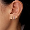 Inerney Gold Huggie Hoop Earrings Set for Women, Dainty Small Sterling Silver Earring Stacks Hypoallergenic Jewelry for Multiple Piercings - 3 of 4