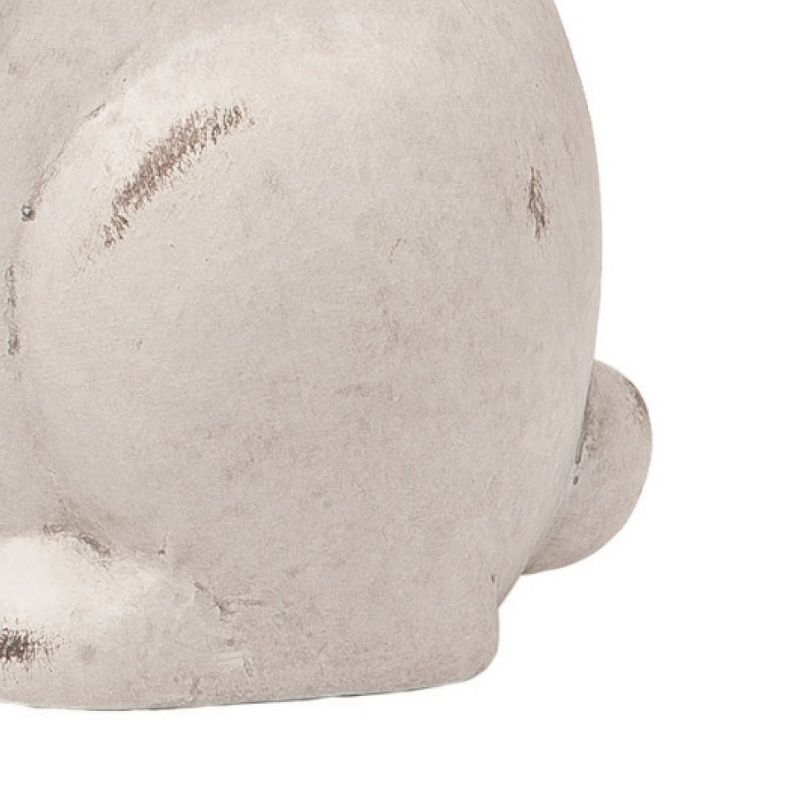 Transpac Terracotta 8.25" White Easter Rustic Bunny Decor, 4 of 6