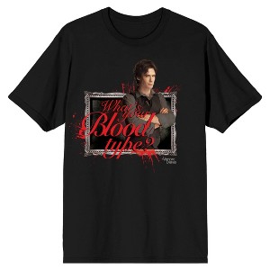 The Vampire Diaries Damon Salvatore What's Your Blood Type? Men's Black T-Shirt - 1 of 1