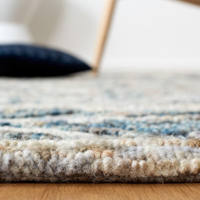 Hand-Tufted Grey and Beige Wool Rectangular Area Rug