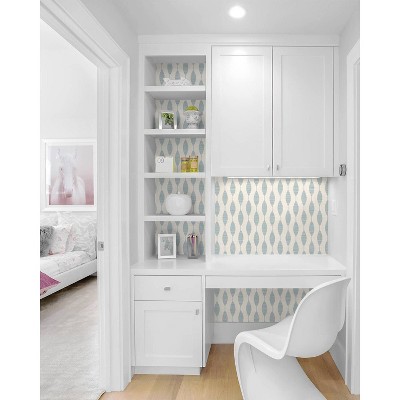 Blue Opal Geometric Vinyl Peel and Stick Wallpaper