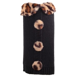 The Worthy Dog Leopard Collar Pullover Dog Cardigan Sweater - 1 of 1